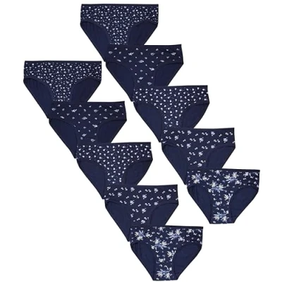 Afbeelding van TupTam Meisjes Onderbroeken Set van 10, Slipje/bloemen donkerblauw, 164 170