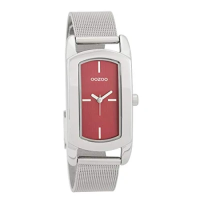 Afbeelding van OOZOO Timepieces zilverkleurige horloge met metalen mesh armband C9702
