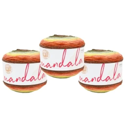 Afbeelding van Lion Brand Yarn Mandala, veelkleurig garen voor breien, haken en knutselen, zandman, 1 verpakking