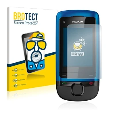 Afbeelding van BROTECT (2 Stuks) Antireflecterende Beschermfolie voor Nokia C2 05 Anti Glare Screen Protector, Mat, Ontspiegelend