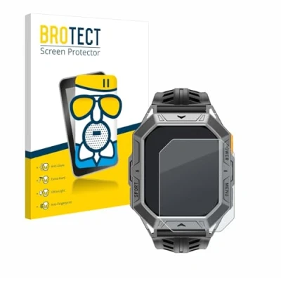 Afbeelding van BROTECT Schutzglas Schutzfolie Displayschutz Display Schutz Glas Folie matt, Smartwatch beschermfolie, Grijs