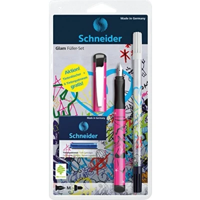 Afbeelding van 5x Vulpen Schneider Glam set op blister