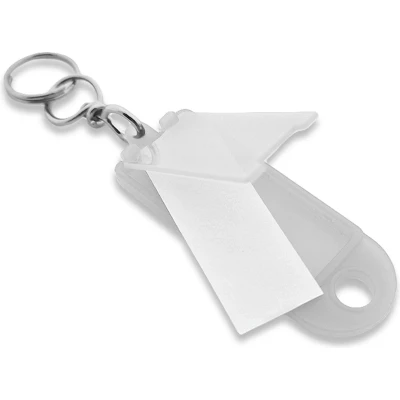 Afbeelding van Openklapbare sleutellabels 60x22mm transparant 100 stuks