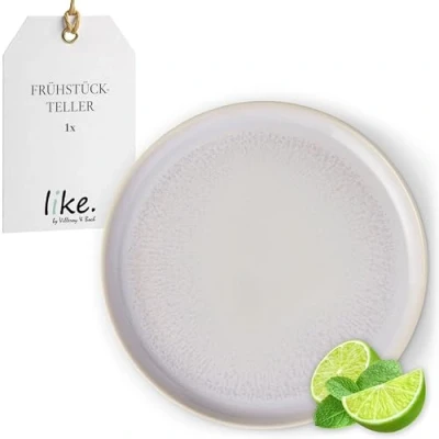 Afbeelding van like.by Villeroy &amp; Boch Crafted Cotton, ontbijtbord, premium porselein, vaatwasmachinebestendig, magnetronbestendig, stapelbaar, bord, dinerbord, serviesgoed