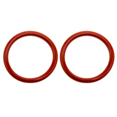 Afbeelding van 2x O ring 32x4mm rood siliconen afdichting binnen 32 mm buiten 40