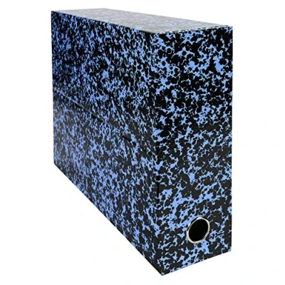 Afbeelding van Exacompta verpakking met 5 transferboxen Annonay Rug: 90 mm. Stuk blauw