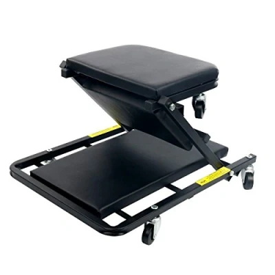 Afbeelding van Freetec 2 in 1 opvouwbare visitewagen met zitting en kruk, ruimtebesparend, 40 cm, 330 Ibs