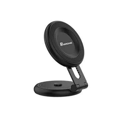Afbeelding van PETERONG Mobiele telefoonhouder, magnetisch, compatibel met MagSafe voor Tesla Model 3/Y/Mustang Mach E, autotelefoonhouder opvouwbaar, onzichtbare wiegstandaard, kleverige lijm, 360 iPhone
