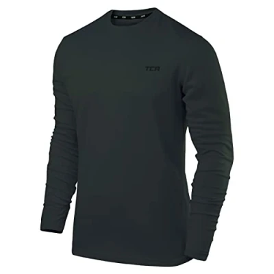 Afbeelding van TCA Mannen Element Lange Mouw Ronde Hals Hardloop Top Donkergroen, S