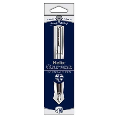 Afbeelding van Helix Oxford Premium vulpen (roestvrij staal) met plasticvrije verpakking