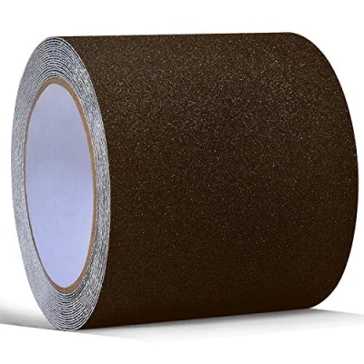 Afbeelding van ONTWIE Anti Slip Tape bruine High Traction Safety Track Tape, Antislip voor binnen en buiten stappen, hellingen, loopbruggen dekken Heavy Duty tractietape om uitglijden vallen te voorkomen