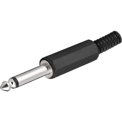 Afbeelding van 6,35mm Jack (m) connector plastic 2 polig / mono