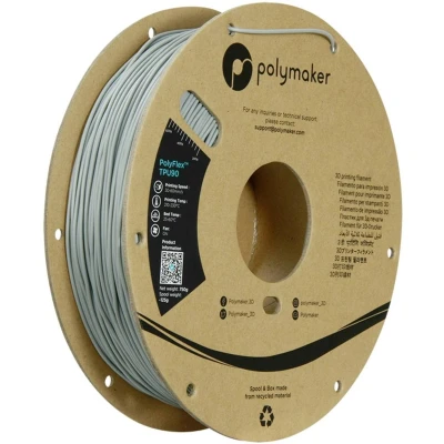 Afbeelding van Polymaker PolyFlex TPU 90A filament 1.75 mm Grey 750 Gr