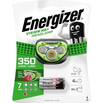 Afbeelding van Energizer hoofdlamp Vision HD+, inclusief 3 AAA batterijen, op blister