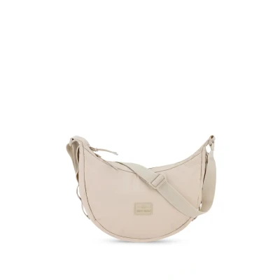 Afbeelding van Johnny Urban Crossbody tas voor dames en heren Kaia Puffer Half Moon Bag Gewatteerde halve maan schoudertas van nylon met verstelbare riem waterafstotend, Zand, Small (3.5