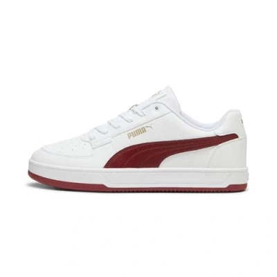 Afbeelding van Puma Caven Sneakers laag, Heren, Maat: 40, White intense red gold Kunststof/ textiel