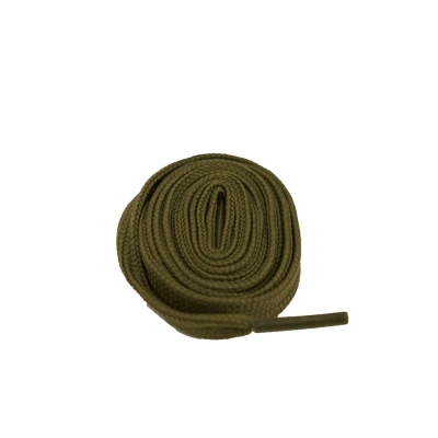 Afbeelding van Feterz Sneakerveters Platte schoenveter leger groen 140cm 10 mm breed