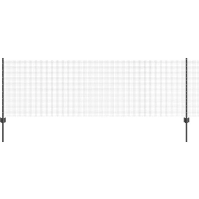 Afbeelding van vidaXL Gelaste Draad Fence met 11 U Palen Grijs 0.8x25 m Staal