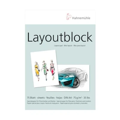 Afbeelding van Hahnemühle 10625040 Layout Block A4 75g