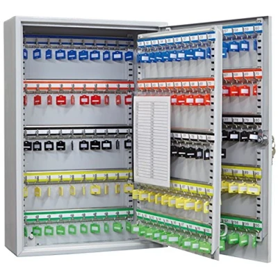 Afbeelding van Arregui In hoogte verstelbare haken, 200, stalen kast met sleutelhangers, 55 x 38 14 cm, lichtgrijs