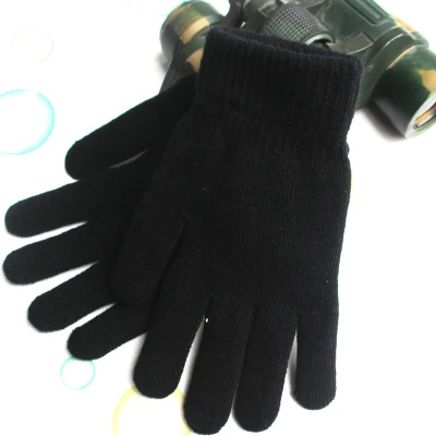 Afbeelding van handschoenen Zwarte Winterhandschoenen Zwart Acryl One size