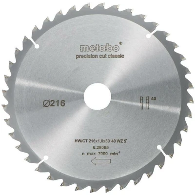 Afbeelding van Metabo 628065000 Cirkelzaagblad 216 mm 1 stuk(s)
