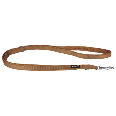 Afbeelding van Petlando Trainingslijn Mesh Cognac Hondenriem 230x2.5 cm
