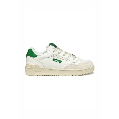 Afbeelding van Geox Washiba Sneakers laag voor kinderen, Maat: 38, White green Leer/ synthetisch