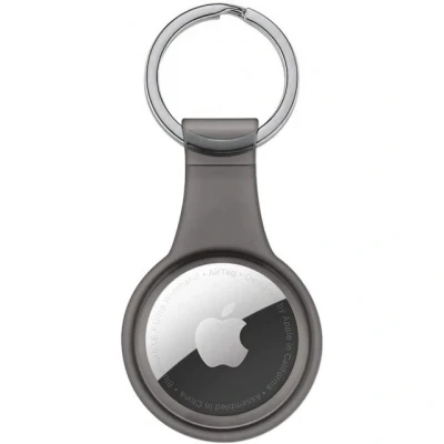Afbeelding van Apple AirTag sleutelhanger transparant zwart Xccess