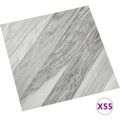 Afbeelding van vidaXL Vloerplanken zelfklevend 55 st 5,11 m?? PVC gestreept grijs