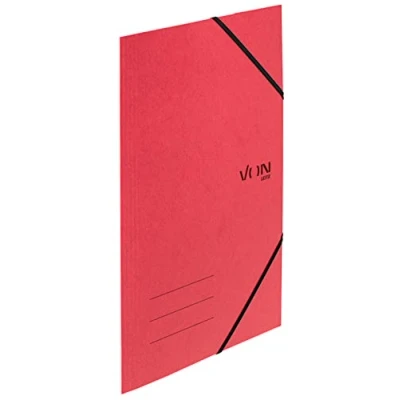 Afbeelding van VON Leitz, 46790025, snelhechter A4, PP kunststof, voor 100 vellen, lichte softcover map met moderne opdruk, school en thuis, 10 stuks, rood, 46790025