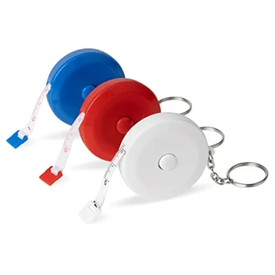 Afbeelding van 3 stuks universeel meetlint met een totale lengte van 150 cm, 2 in 1 CM en inch schaalverdeling, afmetingen kleding, lichaamsvet, rolmeetlint, rol roldoos