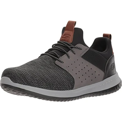 Afbeelding van Skechers Delson Camben Sneakers voor heren, Grijs Mesh W Synthetisch, 45 EU