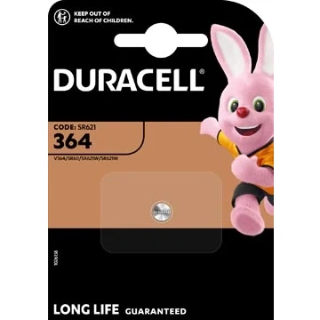 Afbeelding van Duracell Knoopcel Batterij D364 1stuk(s) 1.55V 0.02Ah 5000394067790