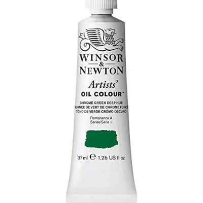 Afbeelding van Winsor &amp; Newton1214147 Artists&#039; Oil Colour, professionele olieverf met maximale pigmentering en lichtechtheid 37ml, Chrome Green Deep Hue