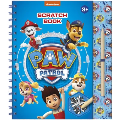 Afbeelding van Totum kleurboek Paw Patrol kraskaarten junior blauw 24 delig
