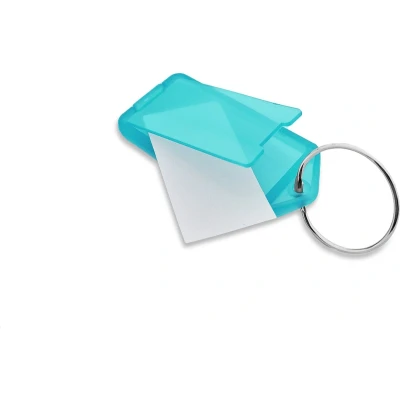 Afbeelding van CombiCraft Openklapbare Sleutellabels Turquoise 60 x 27 mm 100 stuks