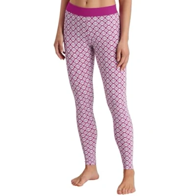 Afbeelding van CALIDA Elastische trendy leggings met zachte tailleband voor dames, hoge taille tailleband, Orchid Bloem, 48/50 NL