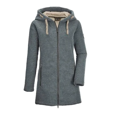 Afbeelding van G.I.G.A. DX Dames Gebreid fleeceparka/fleecejack met capuchon GW 54 WMN KNTFLC PRK, aquaverde, 34, 37640 000