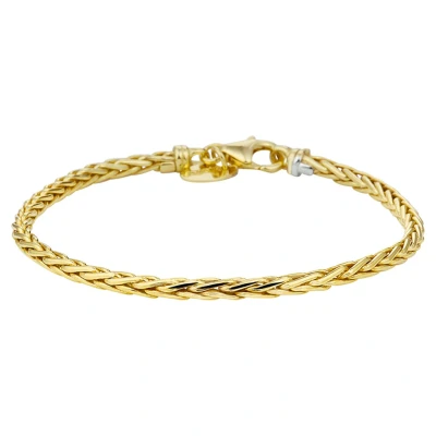 Afbeelding van Armband Zilgold Vossenstaart geelgoud met zilveren kern 3 mm 18,5 cm