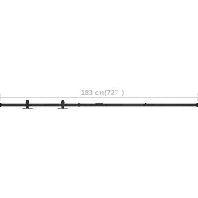 Afbeelding van vidaXL Ophangset voor minischuifdeur 122 cm koolstofstaal