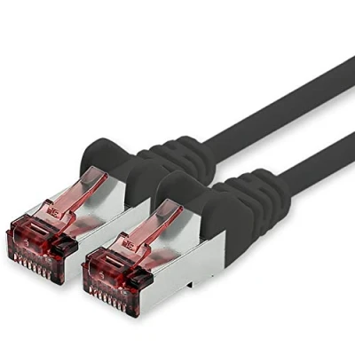 Afbeelding van 1CONN Cat6 netwerkkabel 50m zwart ethernetkabel Lankabel Lan Sftp Pimf patchkabel 1000 Mbit s