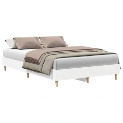 Afbeelding van vidaXL Bedframe zonder matras 120x200 cm spaanplaat wit