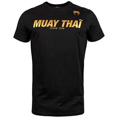 Afbeelding van Venum Muay Thai VT T shirt Zwart/Goud S