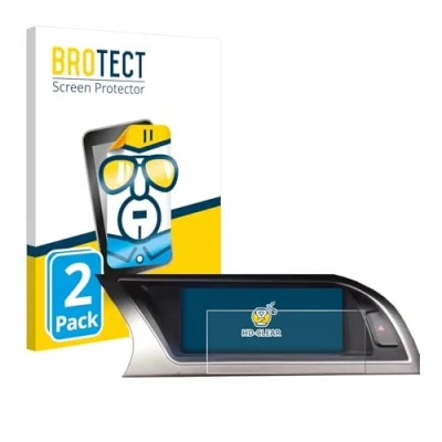 Afbeelding van BROTECT Screenprotector voor Audi A4 B8 (2012 2015) MMI Navigation Plus 7&quot; Folie Beschermfolie transparant (2 Stuks)