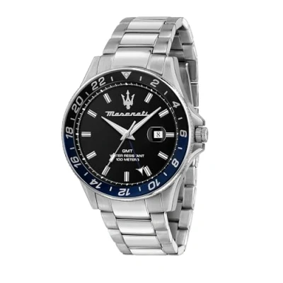 Afbeelding van Maserati Herenhorloge, tijd, datum, analoog, behuizing 44 mm, Limited Edition, collectie SFIDA R8853140011, Zilver, 44, Armband