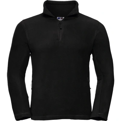 Afbeelding van Russell Heren 1/4 Ritssluiting Outdoor Fleece Top (Zwart) Maat XS