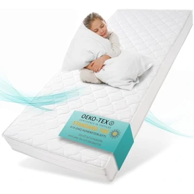 Afbeelding van Sun Garden Kindermatras 80 x 160 cm, Oeko Tex 100 gecertificeerd, matras voor kinderbed, wasbare overtrek, optimale kinderen, overtrek met klimaatvezel stiksel, model P1440 ComfortPur