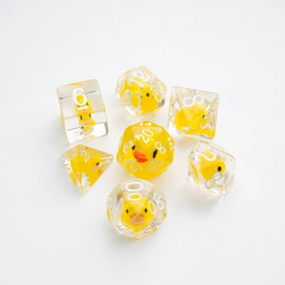 Afbeelding van Gamegenic Embraced Series RPG Dice Set: Rubber Duck (7 stuks)