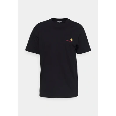 Afbeelding van Carhartt WIP American Script Tshirt basic, Heren, Maat: XL, Black